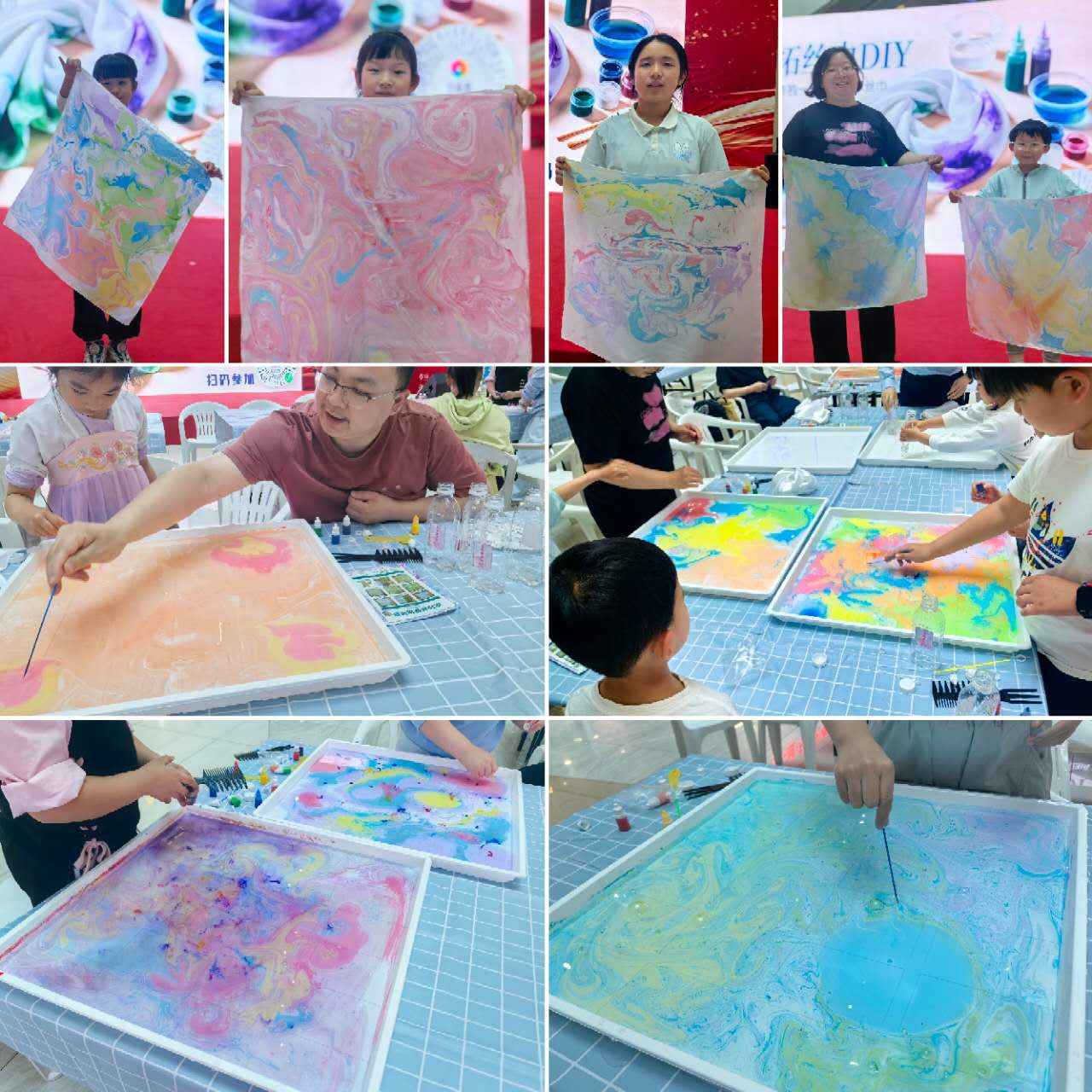 水晶城“水拓丝巾DIY”非遗主题活动圆满举行