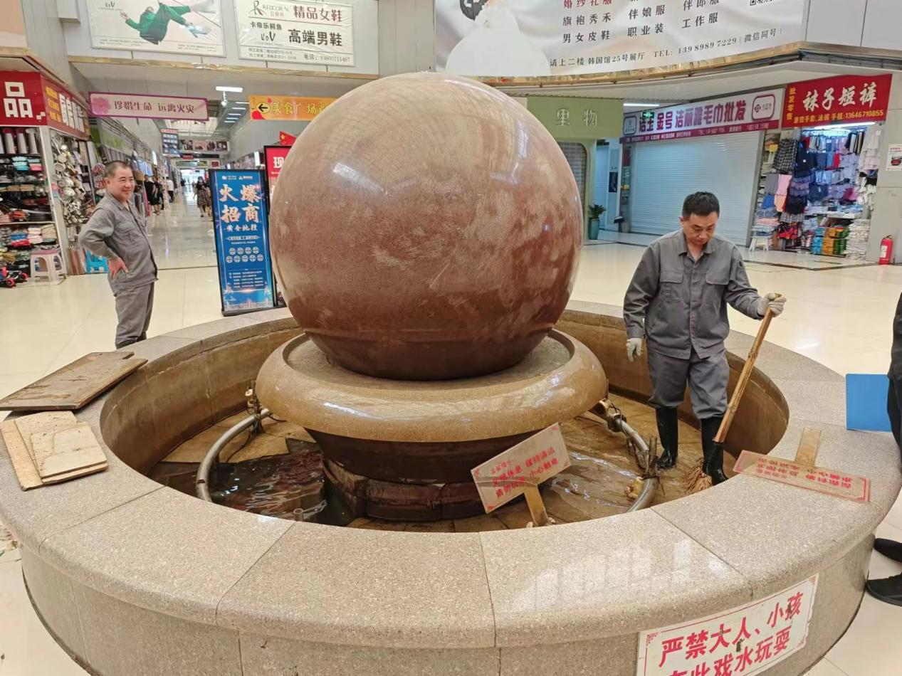 钱江商城风水球完成磨练事情