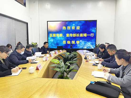 区委常委、宣传部长翁嫣莅临9227新葡的京集团文创集团调研