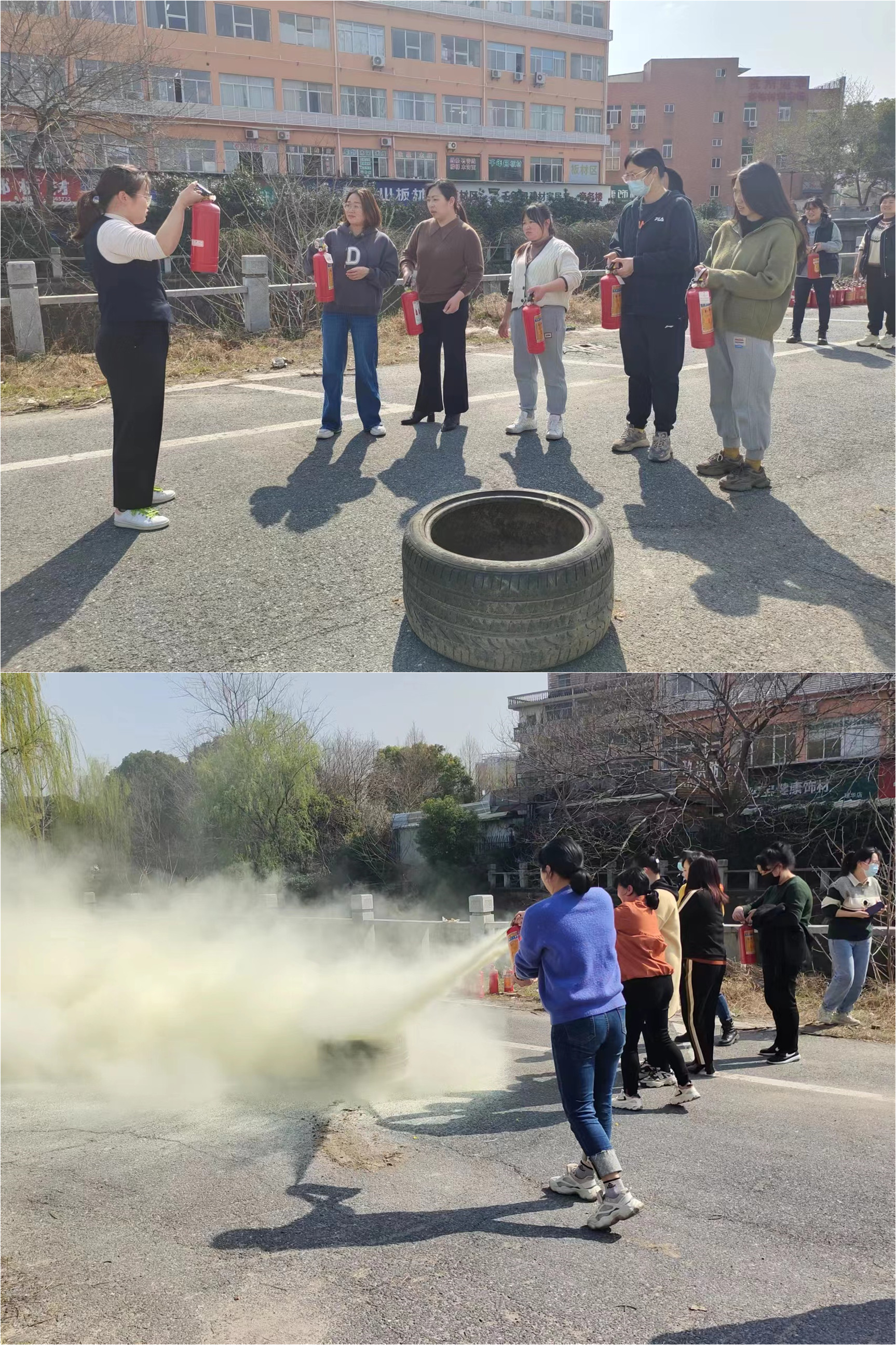 关注消防，，，，，防患未然——人人会用灭火器