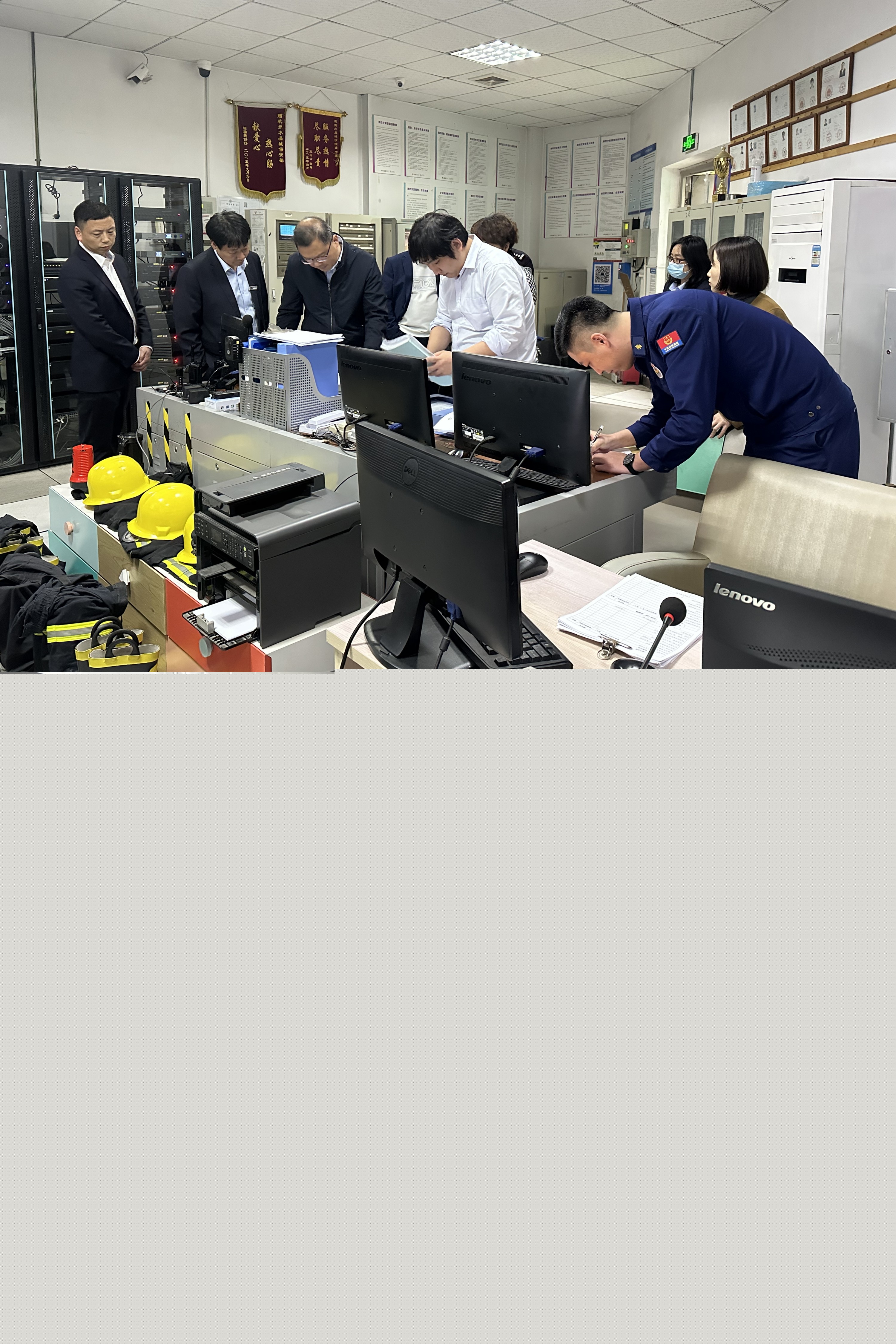 大关街道向导莅临水晶城检查节前消防清静